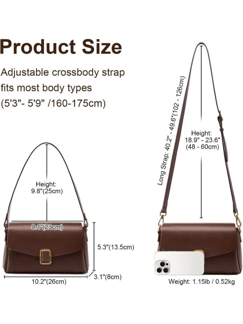 Women's Green Genuine Leather Lightweight 2 Detachable Straps Crossbody Bags